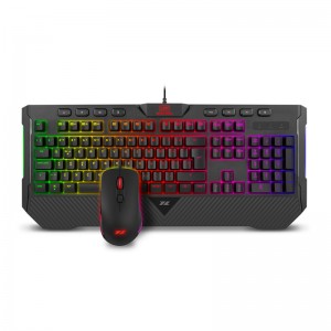 Teclado Mecânico Híbrido + Rato 1Life spike combo RGB PT